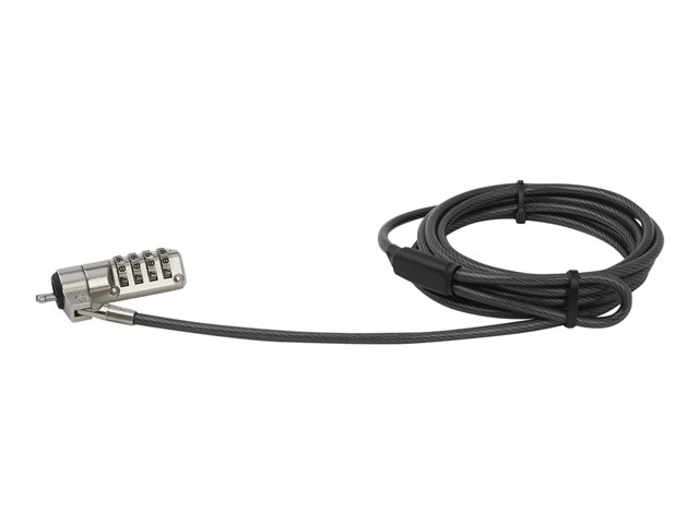 StarTech.com 6.5ft (2m) Laptop Cable Lock, 4 Digit Combination Laptop/Desktop Security Cable Lock for K-Slot Devices/Computers/Monitors, Portable Anti-Theft Vinyl Coated Steel Cable Lock - K Slot Laptop Lock (LTLOCK4D) - Security cable lock - 2 m