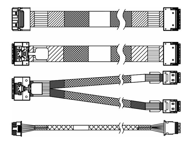 ThinkSystem SR650 V4 2.5\" Chassis Front BP2 SAS/SATA Cable Kit