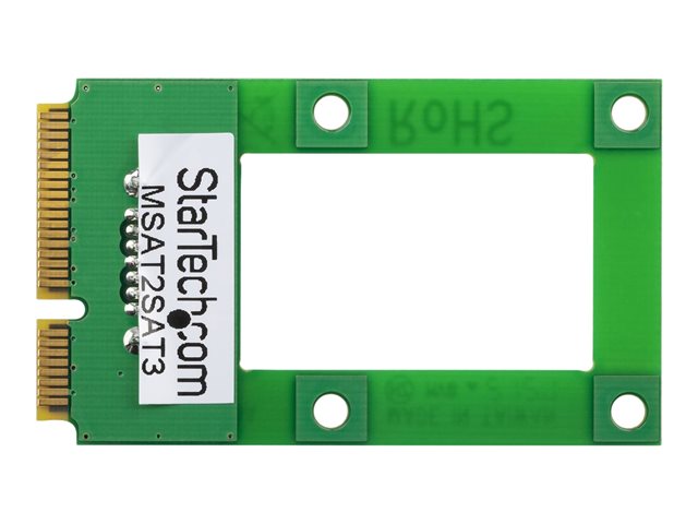 StarTech.com mSATA to SATA HDD / SSD Adapter - Mini SATA to SATA Converter Card - mSATA to SATA 2.5/3.5 Hard Drive Adapter Converter Card (MSAT2SAT3) - Storage controller - 1 Channel - mSATA - SATA 6Gb/s