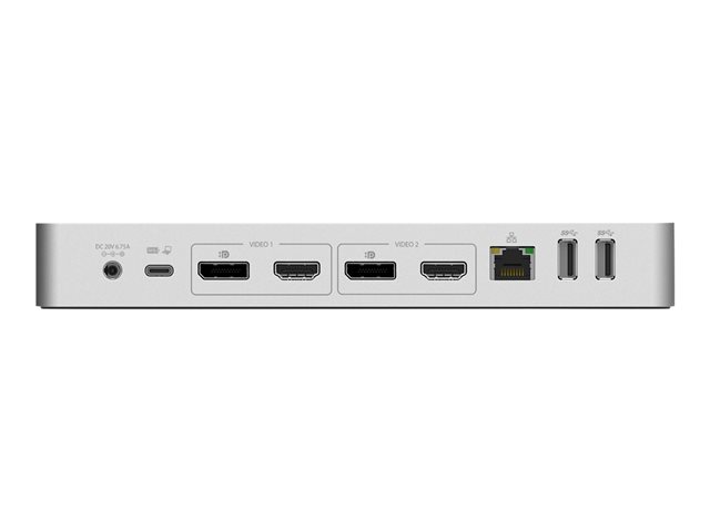 StarTech.com USB-C & USB-A Dock, Hybrid Universal Laptop Docking Station with Dual Monitor Display 4K 60Hz HDMI & DisplayPort, 60W Power Delivery, Gigabit Ethernet, Windows, Mac Chrome - 4K USB Type-C Dock (DK30C2DPPDUE) - Docking station - USB-C - 2 x HDMI, 2 x DP - 1GbE