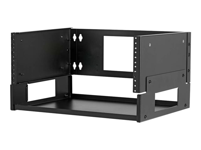 Tripp Lite 4U Wall-Mount Bracket with Shelf for Small Switches and Patch Panels, Hinged - Rack mount shelf - hinged - wall mountable - black - 4U - 19\"