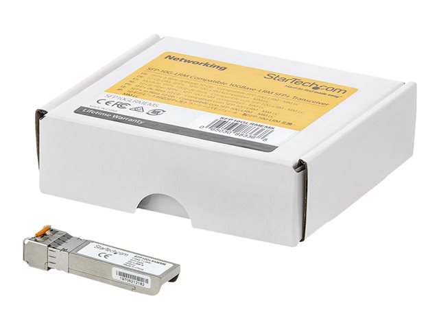 StarTech.com Dell EMC SFP-10G-LRM Compatible SFP+ Module, 10GBASE-LRM, 10GbE Multimode Fiber MMF Optic Transceiver, 10GE Gigabit Ethernet SFP+, LC Connector, 200m, 1310nm, DDM, Mini GBIC - Lifetime Warranty (SFP10GLRMEMS) - SFP+ transceiver module (equivalent to: Dell EMC SFP-10G-LRM) - 10 GigE - 10GBase-LRM - LC multi-mode - up to 200 m - 1310 nm