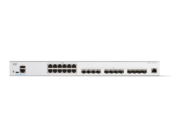 Cisco Catalyst 1300-24XTS - Switch - L3 - smart - 12 x 10 Gigabit Ethernet + 12 x 10 Gigabit SFP+ - rack-mountable - remanufactured