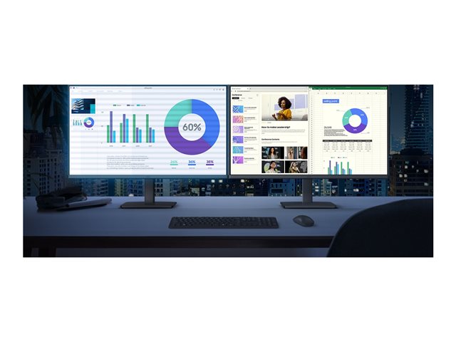 Samsung Essential S3 S27D302GAU - S30GD Series - LED monitor - 27\" - 1920 x 1080 Full HD (1080p) @ 100 Hz - IPS - 250 cd/m² - 1000:1 - 5 ms - HDMI, VGA - black