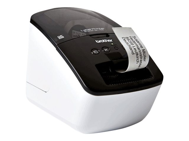 Brother QL-700 - Label printer - direct thermal - Roll (6.2 cm) - 300 x 600 dpi - up to 150 mm/sec - USB - cutter