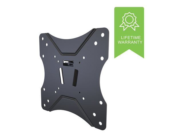 VISION Display Tilting Wall Mount - LIFETIME WARRANTY - fits display 30-55\" with VESA sizes 75 x 75, 100 x 100, 200 x 100, 200 x 200 - tilt -3 to 12 degrees - thumbscrews used to fix display for fast assembly - landscape or portrait - SWL 25 kg / 55 lb - black