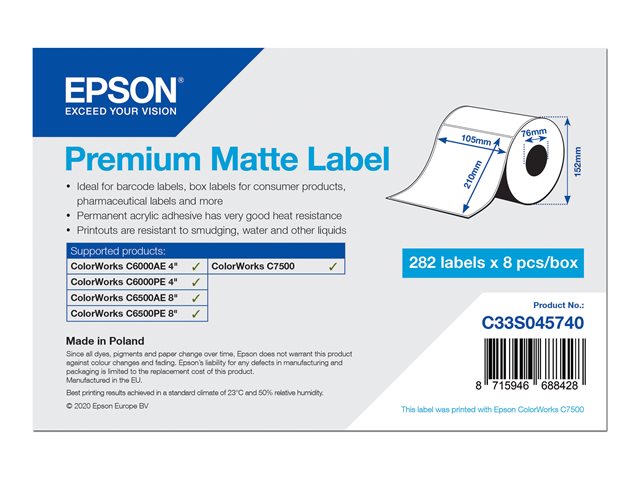 Premium Matte Label Die-CutRoll