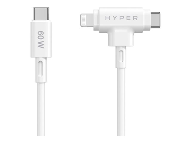 HyperJuice - Lightning cable - 24 pin USB-C male to 24 pin USB-C, Lightning male - 1.5 m