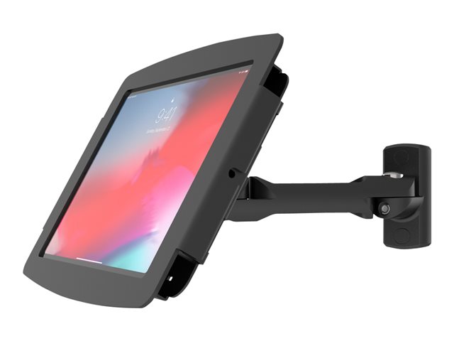 Compulocks iPad Pro 12.9\" (3-6th Gen) Space Enclosure Swing Wall Mount - Enclosure - Anti-Theft - for tablet - lockable - high-grade aluminium - black - screen size: 12.9\" - wall-mountable, surface mountable, counter top - for Apple 12.9-inch iPad Pr