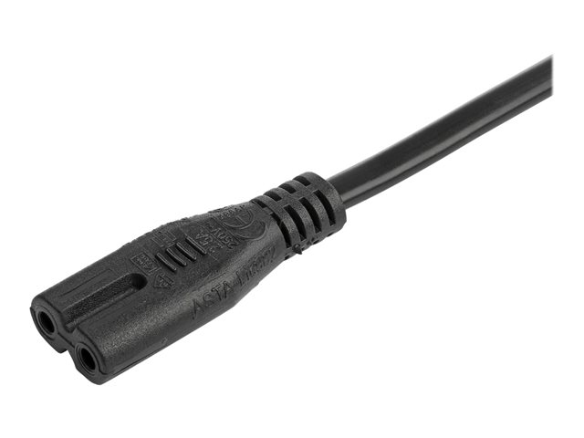 StarTech.com 3m (10ft) Laptop Power Cord, EU Plug to C7, 2.5A 250V, 18AWG, Notebook / Laptop Replacement AC Power Cord, Printer/Power Brick Cord, Europlug to IEC 60320 C7 - Laptop Charger Cable, Black (752E-3M-POWER-LEAD) - Power cable - Europlug (P) to power IEC 60320 C7 - AC 250 V - 2.5 A - 3 m - black