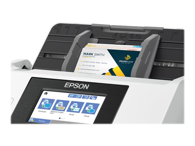Epson WorkForce DS-790WN - Document scanner - Duplex - A4/Legal - 600 dpi x 600 dpi - up to 45 ppm (mono) / up to 45 ppm (colour) - ADF (100 sheets) - up to 7000 scans per day - USB 3.0, Gigabit LAN, USB 2.0 (Host), Wi-Fi(n)
