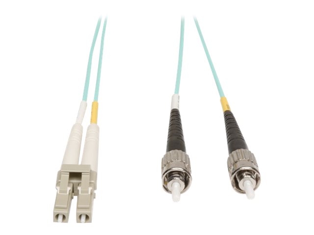 Eaton Tripp Lite Series 10Gb Duplex Multimode 50/125 OM3 LSZH Fiber Patch Cable (LC/ST) - Aqua, 2M (6 ft.) - Patch cable - LC multi-mode (M) to ST multi-mode (M) - 2 m - fibre optic - duplex - 50 / 125 micron - OM3 - aqua blue