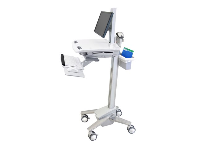 Ergotron StyleView - Cart - for LCD display / PC equipment - medical - plastic, aluminium, zinc-plated steel - grey, white, polished aluminium - screen size: up to 24\"