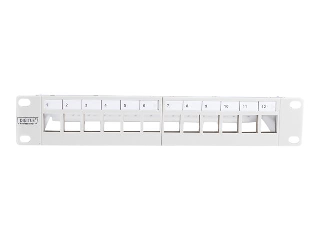 Modular Patch Panel shielded 12-Port Bla