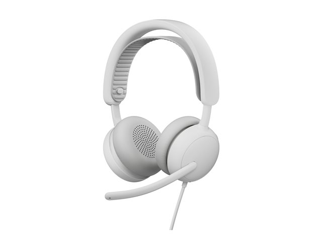 Logitech Zone Wired 2 - Headset - on-ear - wired - active noise cancelling - off-white