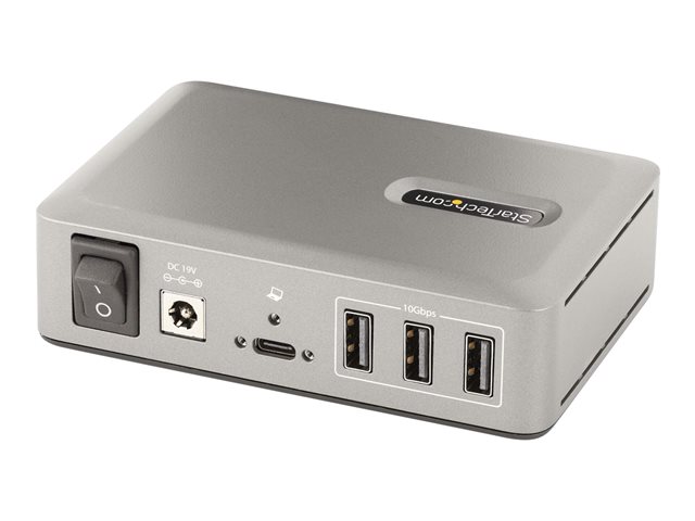 StarTech.com 10-Port USB-C Hub, 8x USB-A + 2x USB-C, Self-Powered w/ 65W Power Supply, USB 3.1 10Gbps Hub w/ BC1.2 Charging, Desktop/Laptop USB Hub with 3ft Locking USB-IF Certified Cable - USB Expansion Hub (10G8A2CS-USB-C-HUB) - Hub - 8 x USB 3.2 Gen 2 + 2 x USB-C 3.2 Gen 2 - desktop