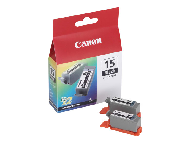Canon BCI-15 - 2-pack - black - original - ink tank - for i70, 80, PIXMA iP90, iP90v