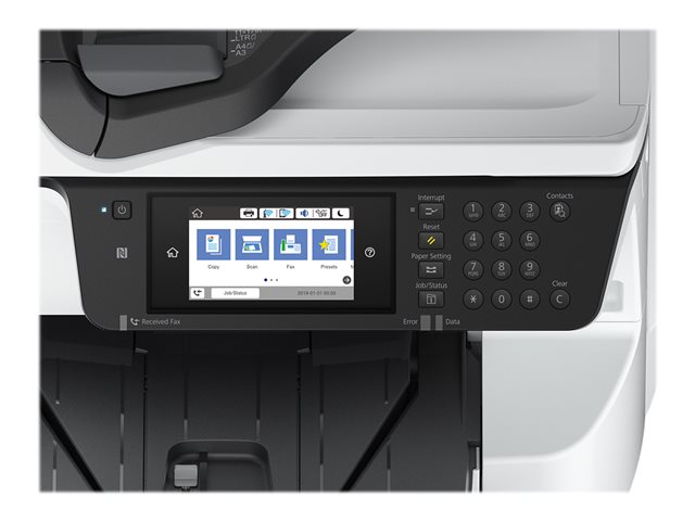Epson WorkForce Pro WF-C8690DTWFC - Multifunction printer - colour - ink-jet - A3 (media) - up to 22 ppm (copying) - up to 24 ppm (printing) - 835 sheets - 33.6 Kbps - Gigabit LAN, USB host, NFC, USB 3.0, USB 2.0 host, Wi-Fi(ac)