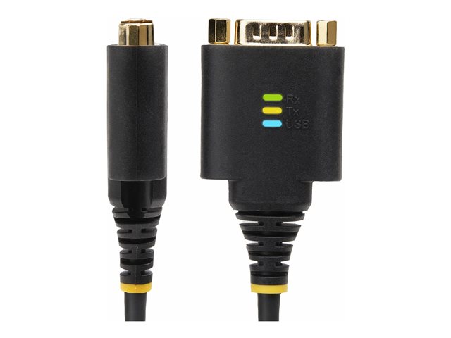 StarTech.com 2ft (60cm) 2-Port USB to Serial Adapter Cable, Interchangeable DB9 Screws/Nuts, COM Retention, USB-A to DB9 RS232, FTDI, Level-4 ESD Protection, Windows/macOS/ChromeOS/Linux - Rugged TPE Construction (2P1FFC-USB-SERIAL) - USB / serial ca