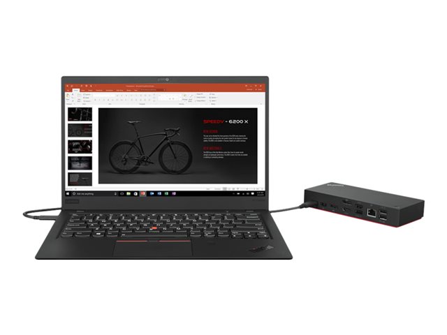 Lenovo ThinkPad Universal USB-C Dock - Docking station - USB-C - HDMI, 2 x DP - 1GbE - 90 watt - Campus
