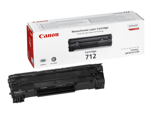 Canon 712 - Black - original - toner cartridge - for i-SENSYS LBP3010, LBP3100