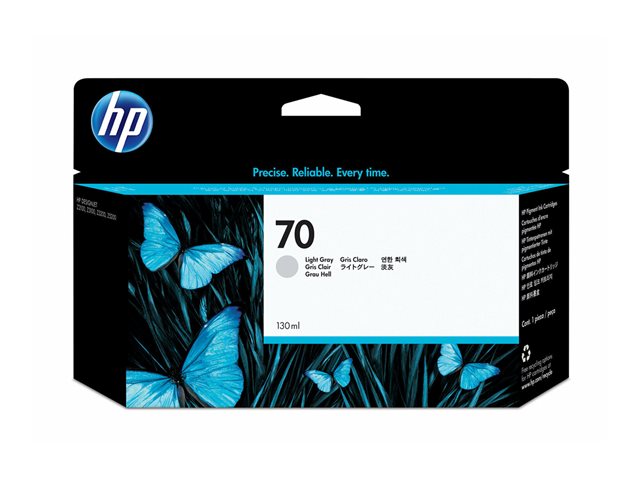 HP 70 - 130 ml - light grey - original - DesignJet - ink cartridge - for DesignJet HD Pro MFP, T120, Z2100, Z3100, Z3100ps, Z3200, Z3200ps, Z5200, Z5400