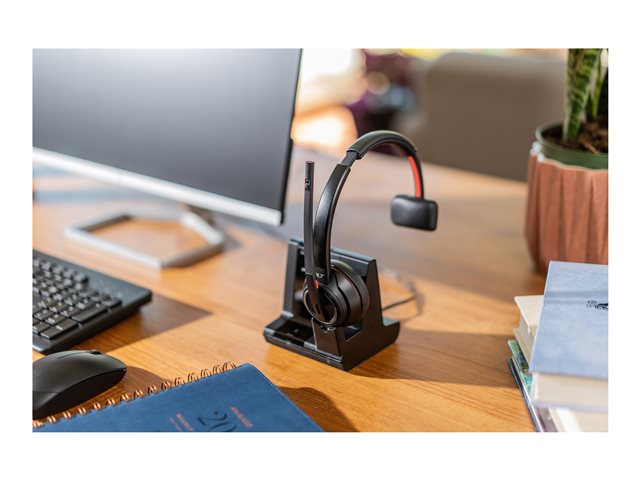 Poly Savi 8210 Office DECT 1880-1900 MHz Single Ear Headset EMEA - INTL English - Euro plug - Replaces Poly SKU 207309-12
