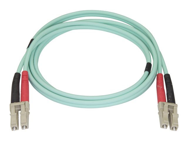 StarTech.com Aqua OM4 Duplex Multimode Fiber - 1m / 3 ft - 100 Gb - 50/125 - OM4 Fiber - LC to LC Fiber Patch Cable (450FBLCLC1) - Network cable - LC multi-mode (M) to LC multi-mode (M) - 1 m - fibre optic - duplex - 50 / 125 micron - OM4 - aqua