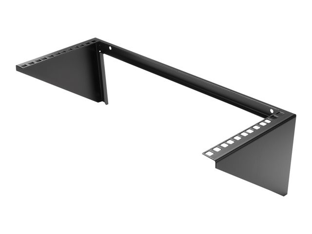 StarTech.com 4U Wall Mount Patch Panel Bracket - 19 inch Steel Vertical Mounting Bracket for Network and Data Equipment (RK419WALLV) - Mounting bracket - wall mountable - black - 4U - 19\"