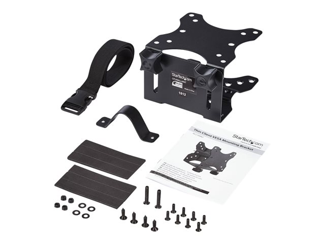 StarTech.com Thin Client Mount - Mini PC VESA Mount - Adjustable .7 to 2.8\" - Under Desk Computer Mount - Mac Mini Monitor Mount (ACCSMNT) - Mounting component (pole mount, strap, VESA mount bracket) - for thin client - plastic, steel - black - under-the-desk, pole mount, monitor - for P/N: ARMDUALSS, ARMPIVOTE2, ARMUNONB1, DK30C2DAGPD, DK30C2HAGPD, FPPNEUSTND, TB3DK2DPM2