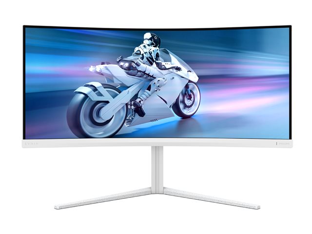 Philips Evnia 5000 34M2C5501A - LED monitor - gaming - curved - 34\" - 3440 x 1400 WQHD @ 180 Hz - Fast VA - 300 cd/m² - 4000:1 - DisplayHDR 400 - 0.5 ms - 2xHDMI, DisplayPort - speakers - white