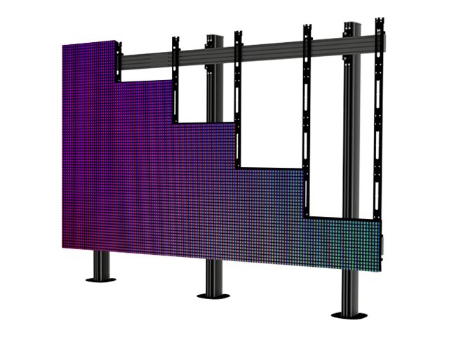 B-TECH BT9372-SON-CRY - Stand - open frame - for 8x8 dvLED video wall - bolt-down - black - floor-standing - for System X BT9340-SON-CRY, BT9372-SON-CRY