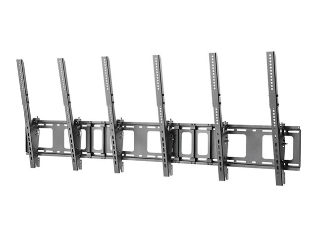 Neomounts NS-WMB300P - Bracket - for 3 LCD displays - black - screen size: 40\"-52\" - wall-mountable