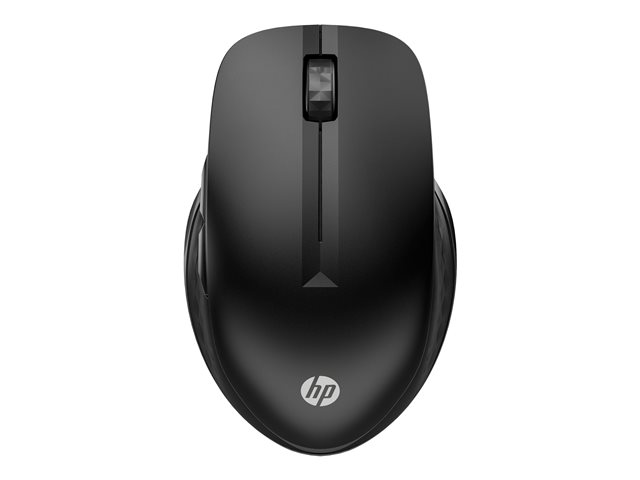 HP 430 - Mouse - ergonomic - multi-device - right and left-handed - 5 buttons - wireless - Bluetooth 5.0, 2.4 GHz - USB wireless receiver - jet black - for HP 21, 22, 24, 27, Laptop 14, 15, 17, Pavilion 24, 27, 32, TP01, Pavilion Laptop 15