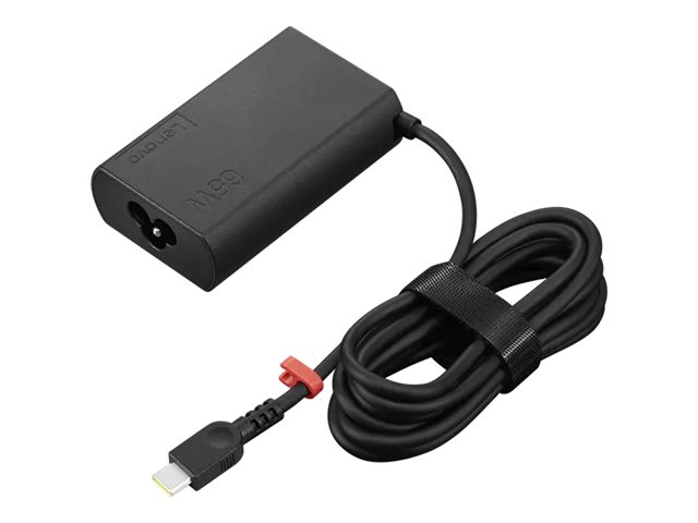 Lenovo - USB-C power adapter - AC 100-240 V - 65 Watt - black