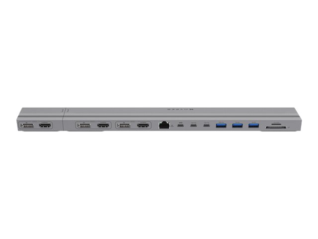 HyperDrive - Docking station - USB-C x 2 - 3 x HDMI, 3 x DP - 1GbE