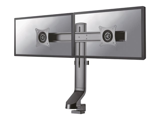 Neomounts FPMA-D860D - Mounting kit - full-motion - for 2 LCD displays - black - screen size: 10\"-27\" - clamp mountable, grommet, desk-mountable