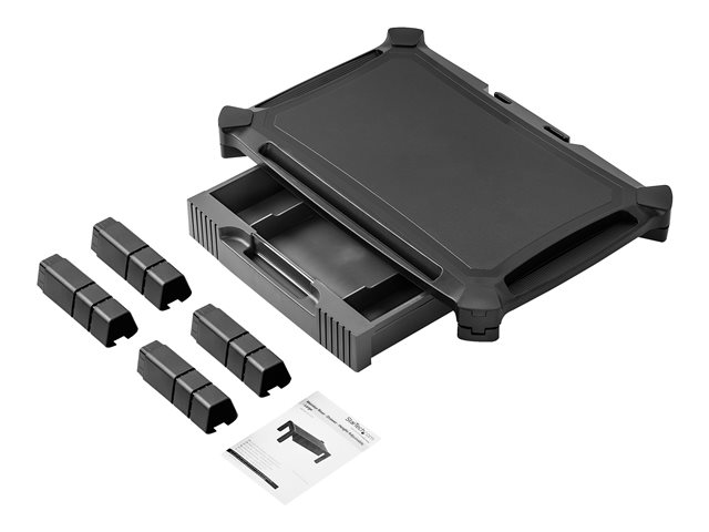 StarTech.com Adjustable Monitor Riser - Large - Drawer - Monitors up to 32\"- Adjustable Height - Desk Monitor Stand (MONSTADJDL) - Stand (stand surface, 8 small risers, 4 large risers) - for Monitor - plastic - black - screen size: 13\"-32\"