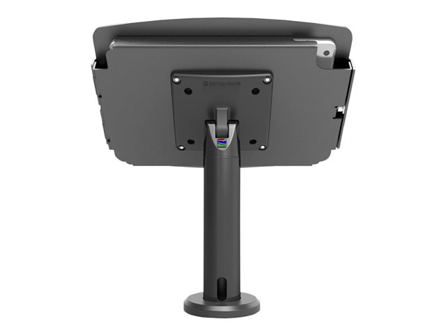 Compulocks iPad 10.2\" Space Enclosure Tilting Stand 4\" - Mounting kit (enclosure, pole stand) - for tablet - lockable - high-grade aluminium - black - screen size: 10.2\" - desk-mountable - for Apple 10.2-inch iPad (7th generation, 8th generation, 9th generation)