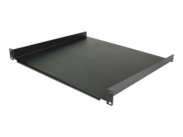 StarTech.com 1U Server Rack Cabinet Shelf, 16in Deep Fixed Cantilever Tray, Rackmount Shelf for 19\" AV/Data/Network Equipment Enclosure with Cage Nuts & Screws, 44lbs Weight Capacity - 1U Rack Shelf 16\" Deep (CABSHELF116) - Rack shelf - black - 1U - 16\" - for P/N: CABSHELF116V, RK1536BKF, RK1833BKM, RK1836BKF
