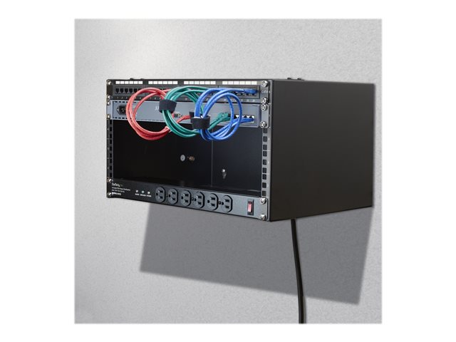 StarTech.com Wall Mount Patch Panel Bracket - 6U - 14in Deep (WALLMOUNT6) - Cabinet - wall mountable - black - 6U - 19\"