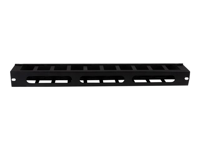 StarTech.com 1U Horizontal Finger Duct Rack Cable Management Panel with Cover - Server Rack Cable Duct - Rack Cable Organizer / Manager (CMDUCT1UX) - Rack cable management panel - 1U - 19\" - for P/N: RACK-18U-20-WALL-OA, RACK-21U-20-WALL-OA, RACK-24U