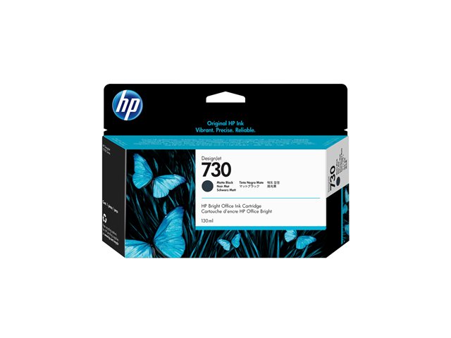 HP 730 - 130 ml - matte black - original - DesignJet - ink cartridge - for DesignJet SD Pro MFP, T1600, T1600dr, T1700, T1700dr, T1708, T1708dr, T2600, T2600dr