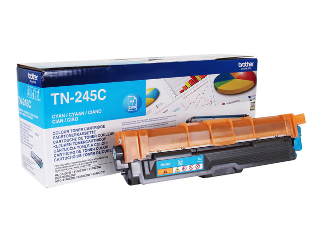 Brother TN245C - High Yield - cyan - original - toner cartridge - for Brother DCP-9015, DCP-9020, HL-3140, HL-3150, HL-3170, MFC-9140, MFC-9330, MFC-9340