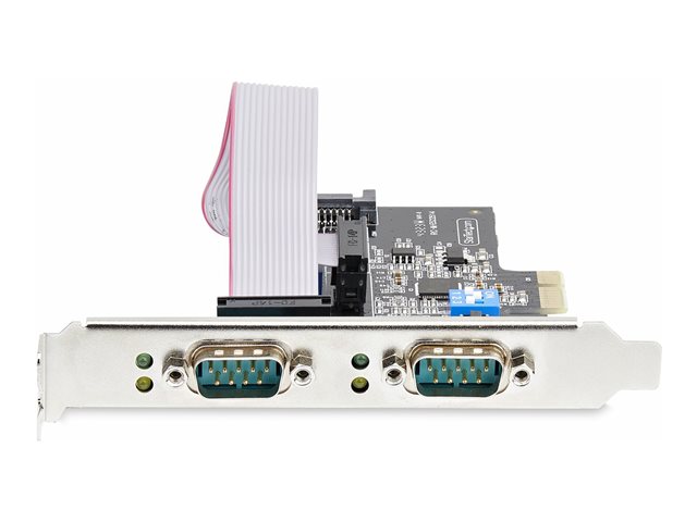 StarTech.com 2-Port Serial PCIe Card, Dual-Port PCI Express to RS232/RS422/RS485 (DB9) Serial Card, Low-Profile Brackets Incl., 16C1050 UART, TAA-Compliant, Windows/Linux, TAA Compliant - Level-4 ESD Protection (2S232422485-PC-CARD) - Serial adapter