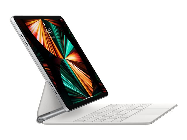 Apple Magic Keyboard - Keyboard and folio case - with trackpad - backlit - Apple Smart connector - QWERTY - UK - white - for Apple 12.9-inch iPad Pro (3rd gen, 4th gen, 5th gen, 6th gen), 13-inch iPad Air (M2)