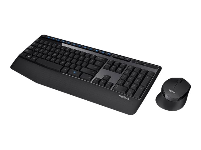 Logitech Wireless Combo MK345 - Keyboard and mouse set - wireless - 2.4 GHz - French - black, blue