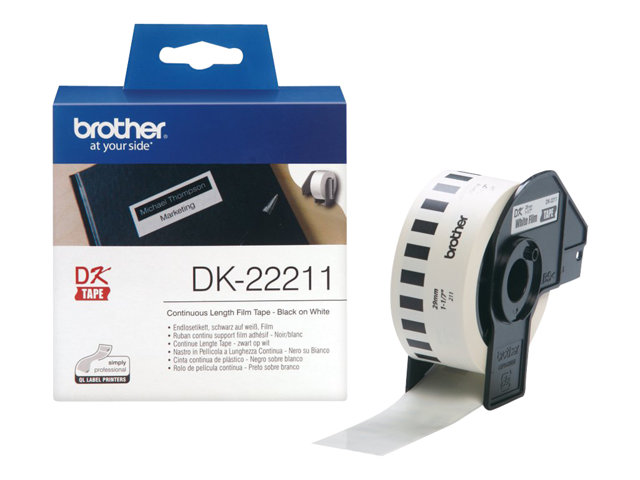 Brother DK-22211 - White - Roll (2.9 cm x 15.2 m) labels - for Brother QL-1050, 1060, 1110, 500, 550, 560, 570, 580, 600, 650, 700, 710, 720, 820