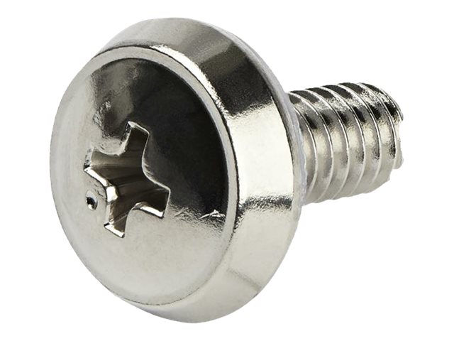StarTech.com 12-24 Server Rack Screws - 50 pack - Nickel-plated - Rack screws - silver - US government (pack of 50 pieces) - for P/N: RK630WALVS, RK830WALVS