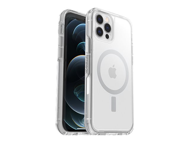 OtterBox Symmetry Series+ - Back cover for mobile phone - with MagSafe - polycarbonate, synthetic rubber - clear - for Apple iPhone 12 Pro